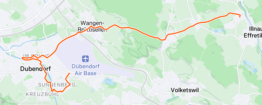 Map of the activity, Abendradfahrt
