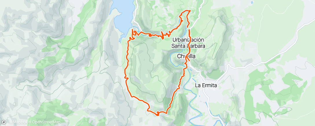 アクティビティ「Carrera de montaña matutina」の地図