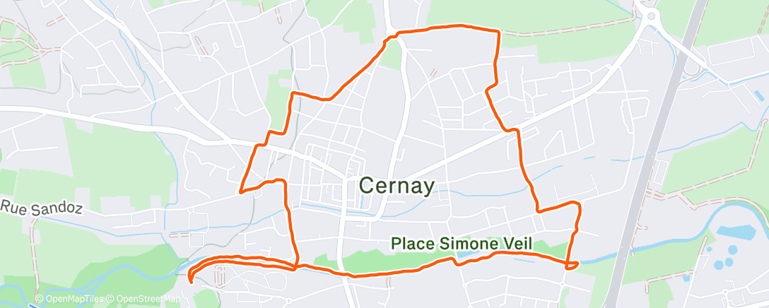 Map of the activity, Sortie freerun