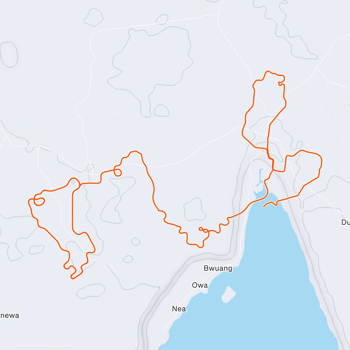 Map of the activity, Zwift - New Workout3 timers on Makuri Madness in Makuri Islands