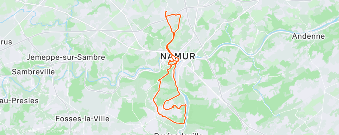 Map of the activity, Afternoon Ride
