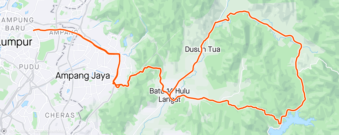 Map of the activity, Batu 18 - Bukit Hantu clockwise