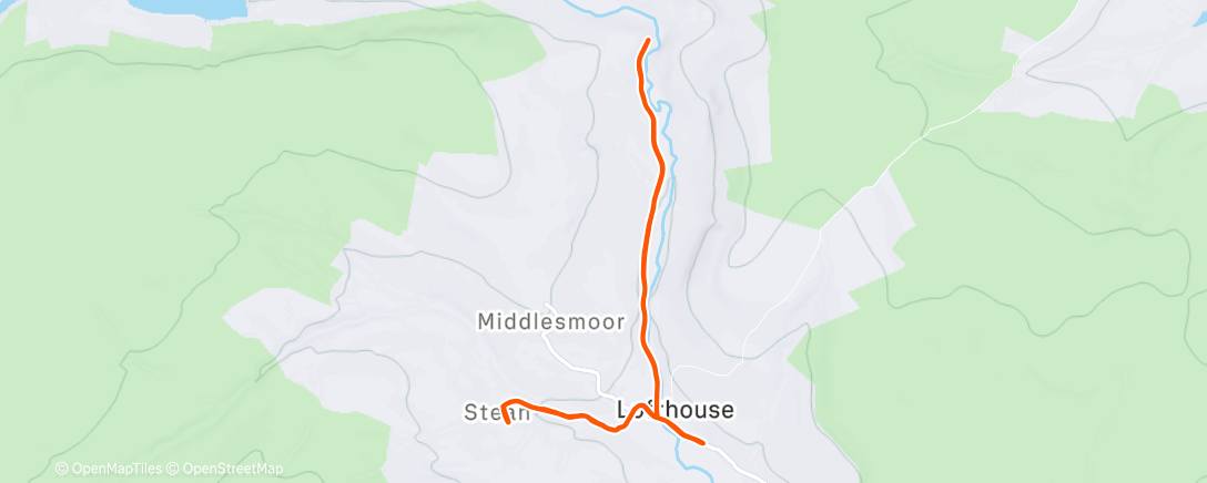 Map of the activity, Lunch Run