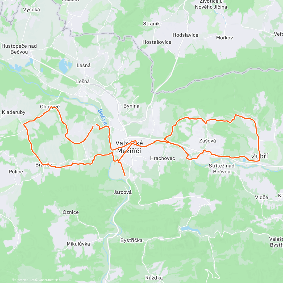 Карта физической активности (Afternoon Mountain Bike Ride)