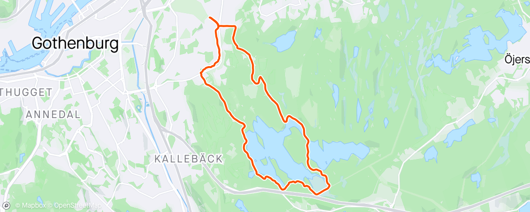 Map of the activity, Delsjön with Anna