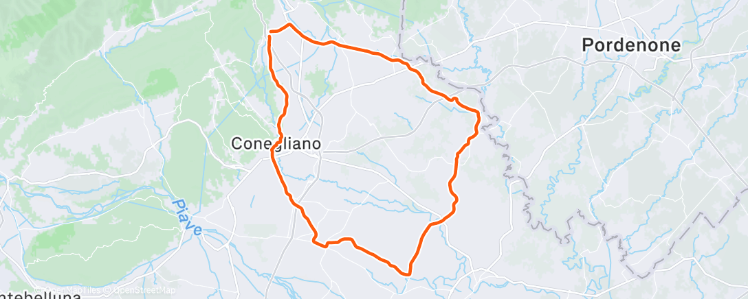 Map of the activity, Afternoon Ride