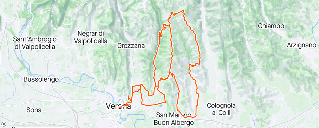 Map of the activity, GRANFONDO AVESANI