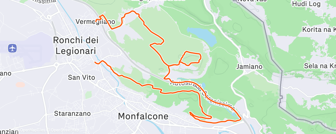 Map of the activity, Sessione di mountain biking all’ora di pranzo