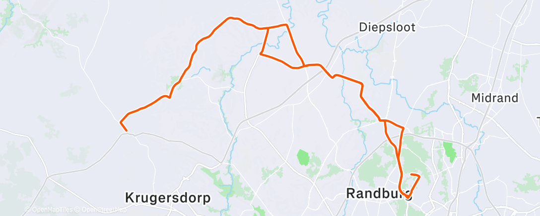 Map of the activity, Morning Ride