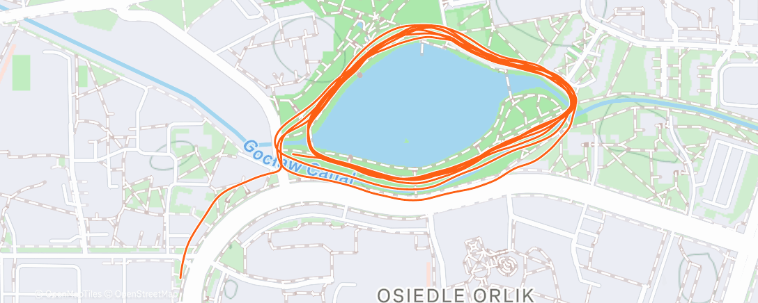 Map of the activity, Evening Run