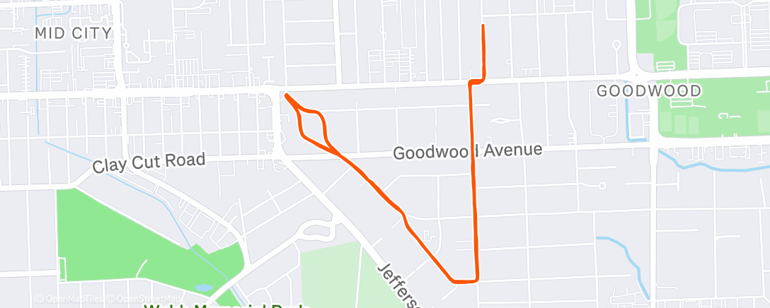 Map of the activity, Morning Run