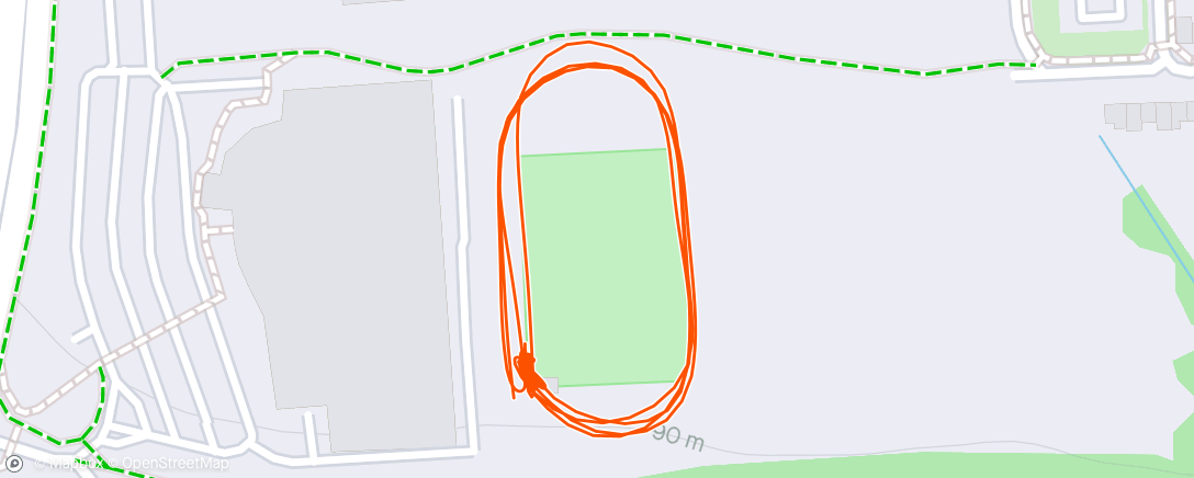 Map of the activity, 4*400m [4-5 min]