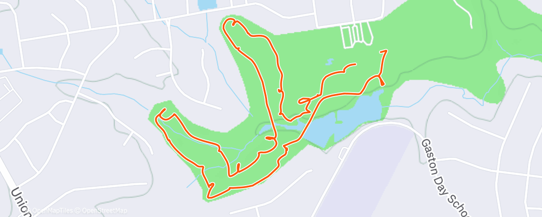 Map of the activity, Afternoon Golf