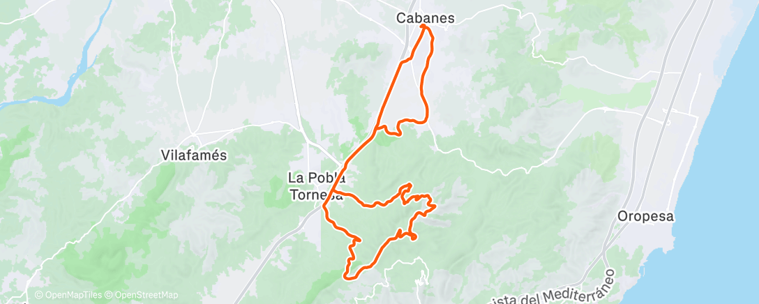 Mappa dell'attività Bicicleta de montaña a la hora del almuerzo