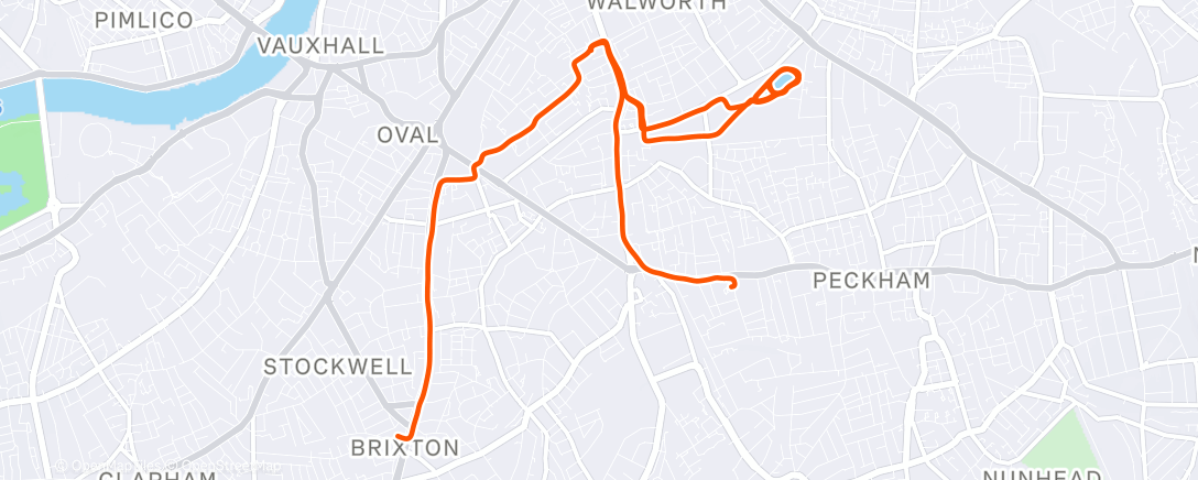 Map of the activity, Morning Run