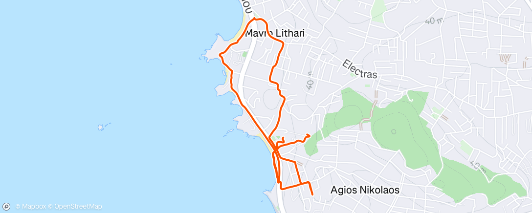 Map of the activity, Afternoon Walk