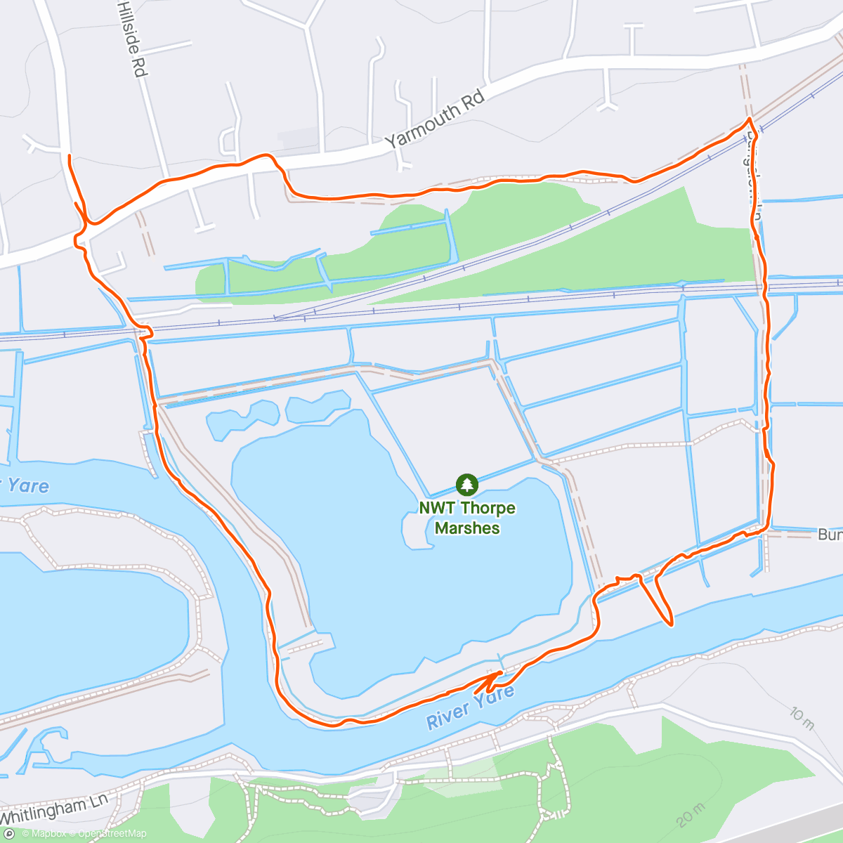 Map of the activity, St Andrew's Broad