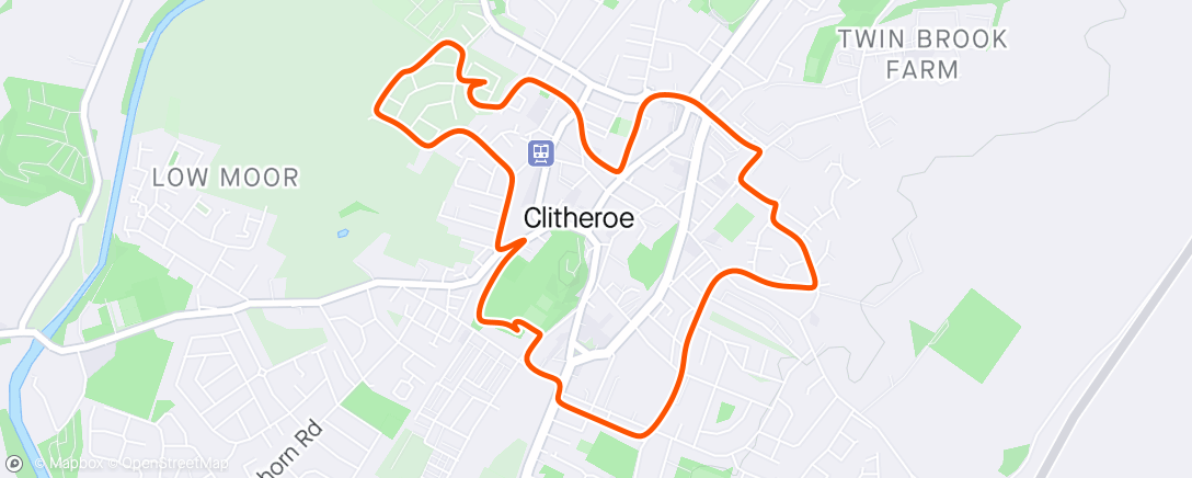 Map of the activity, Tour of the clitheroe estates