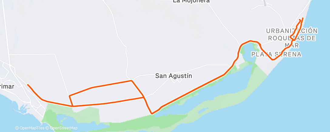 Mapa de la actividad (Bicicleta a la hora del almuerzo)