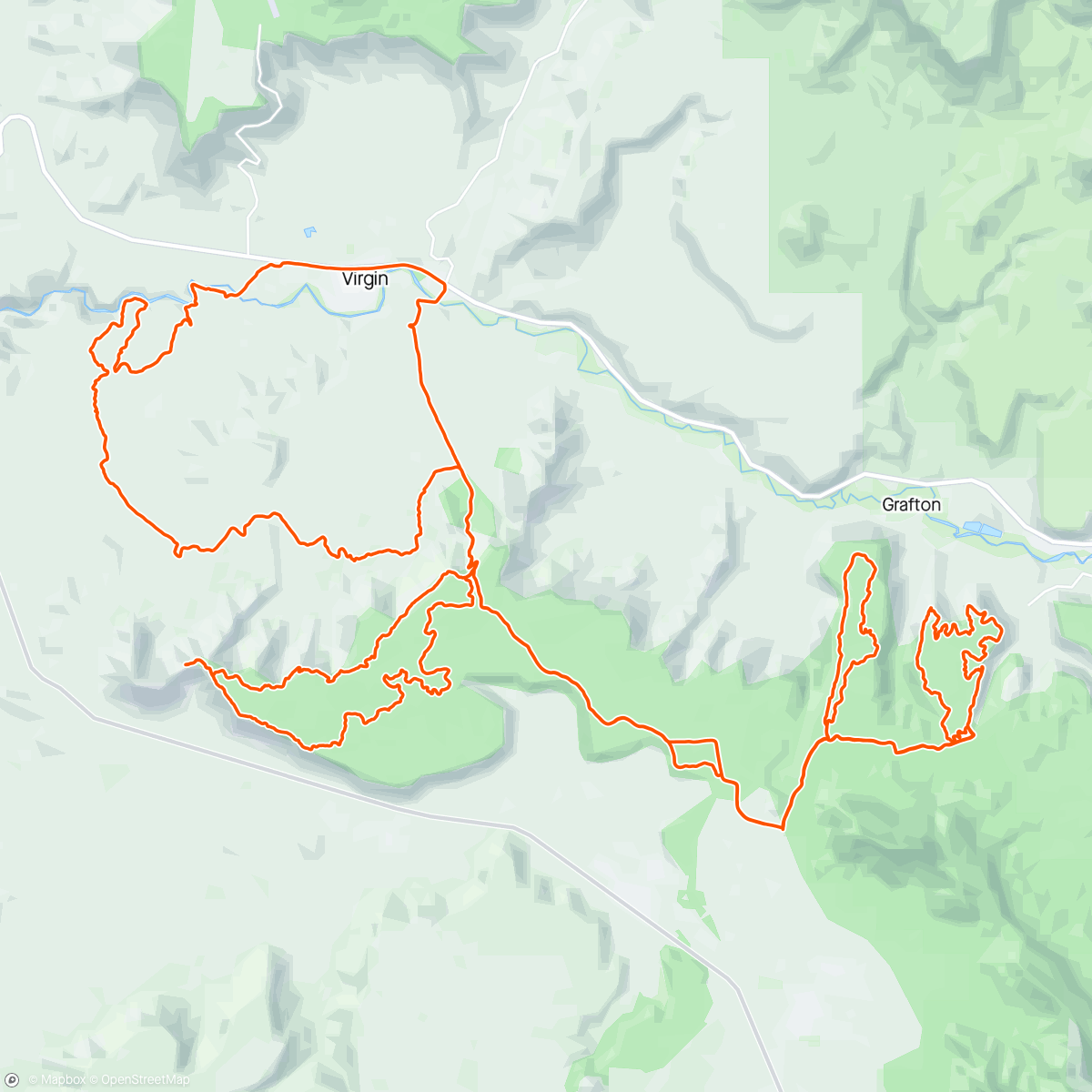 Map of the activity, Zion 100k
