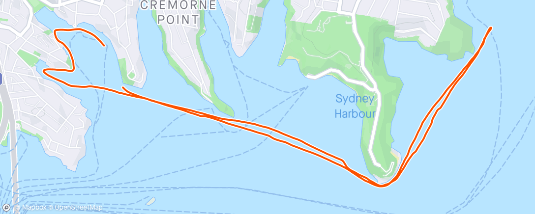 Map of the activity, ANZAC Day paddle