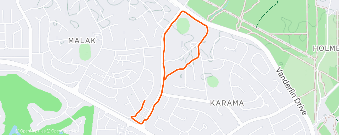 Map of the activity, Friday run