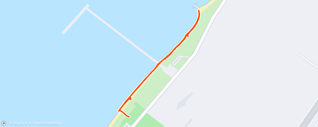 Map of the activity, Beach run with Merlin