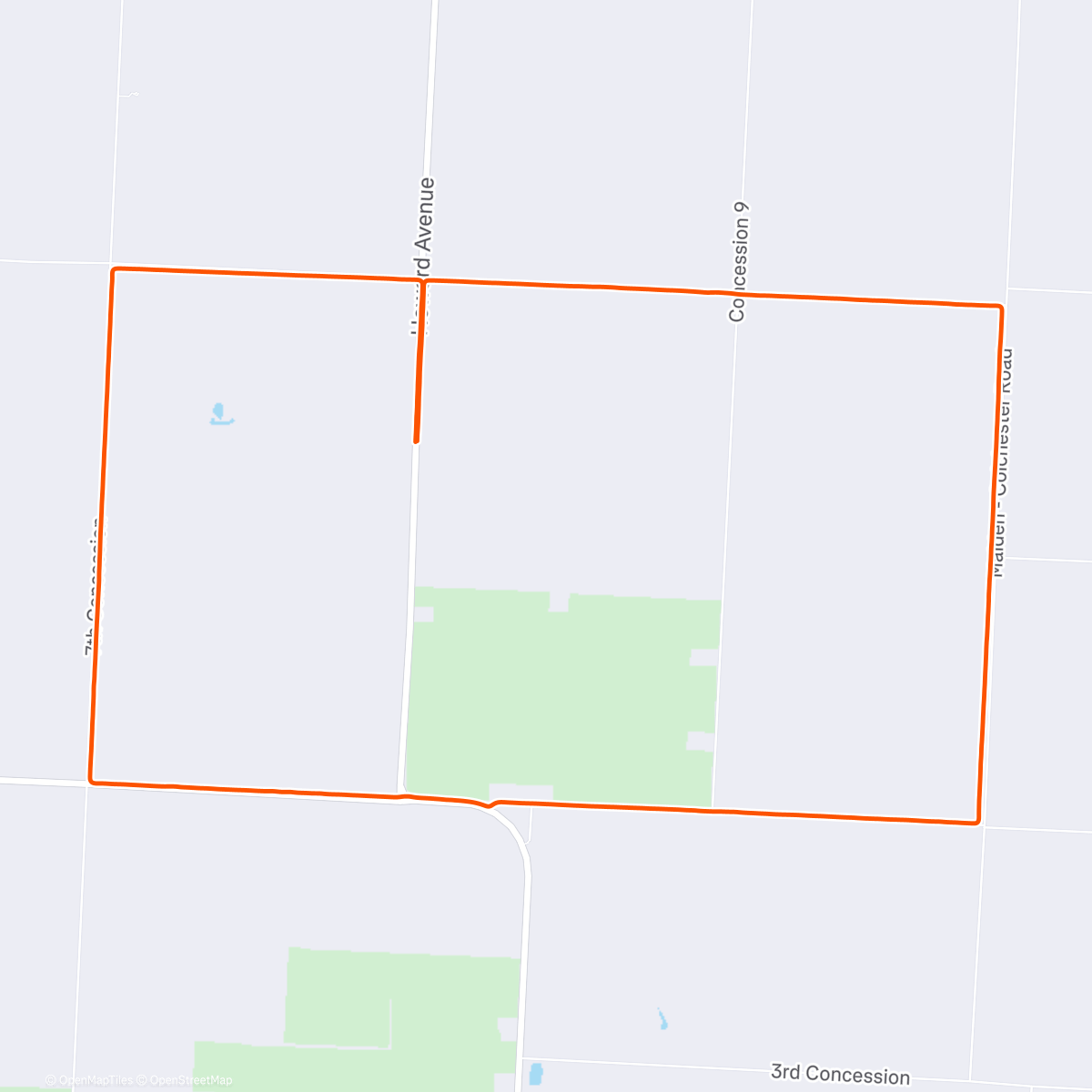 Map of the activity, Canada Cubism Run