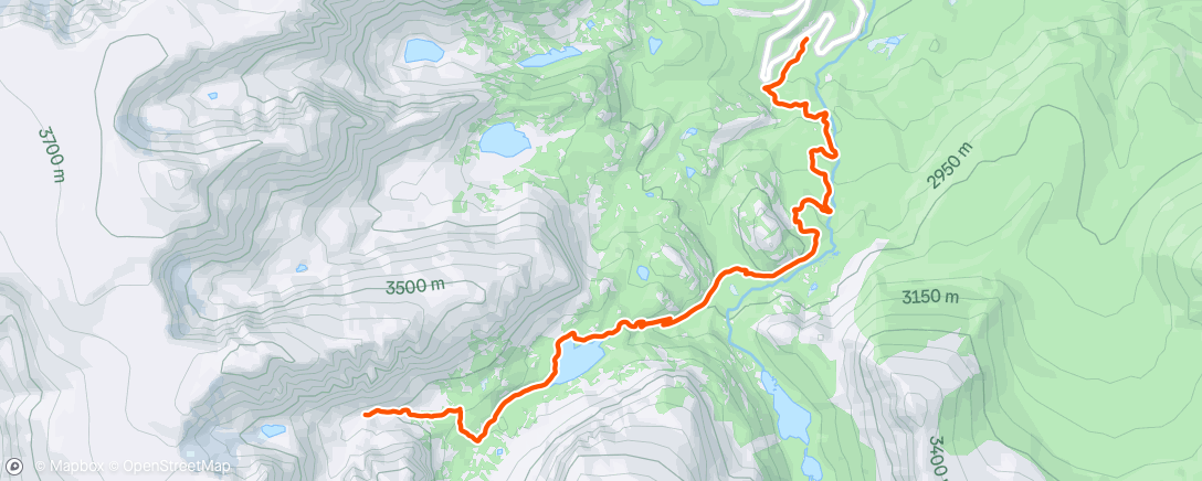 Map of the activity, descent