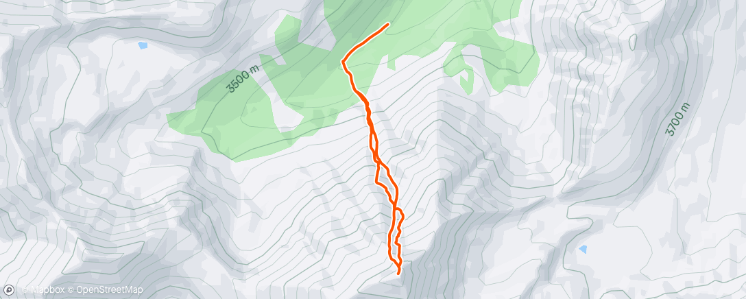 Map of the activity, Morning Backcountry Ski