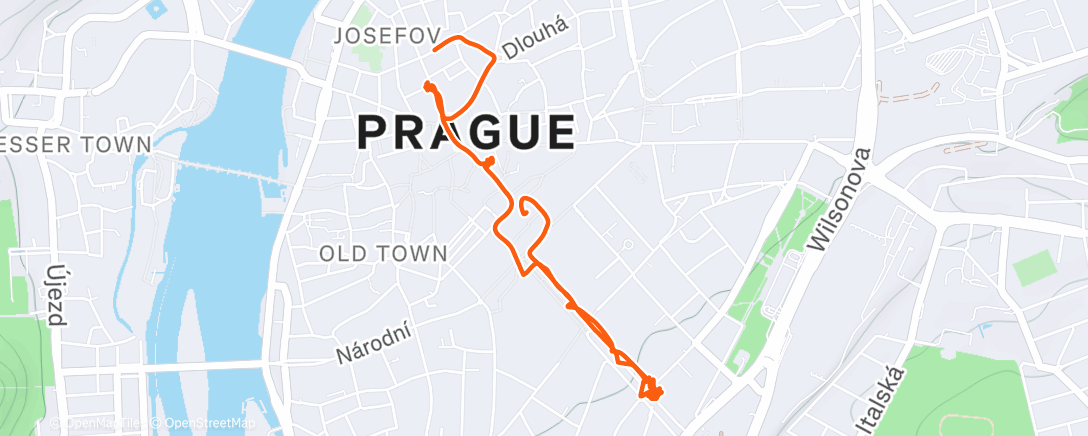 Map of the activity, Lunch Walk