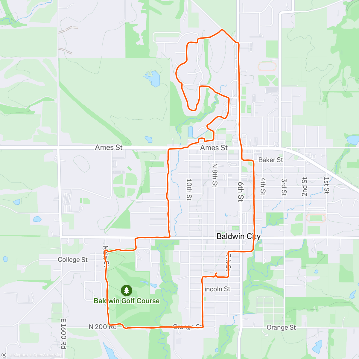 Map of the activity, Thunderhead Observation Run