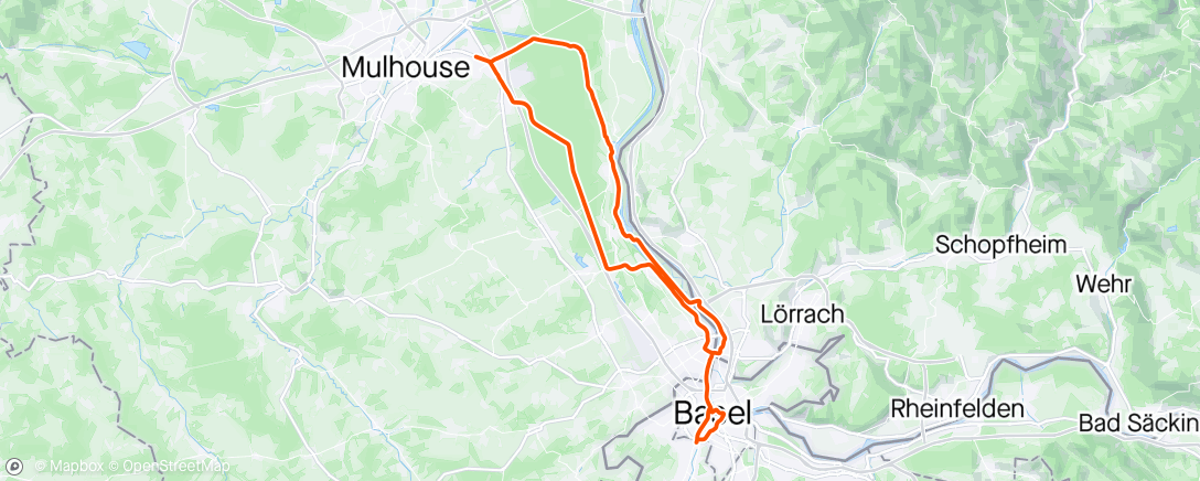 Map of the activity, Boulangerie Ride 1/24