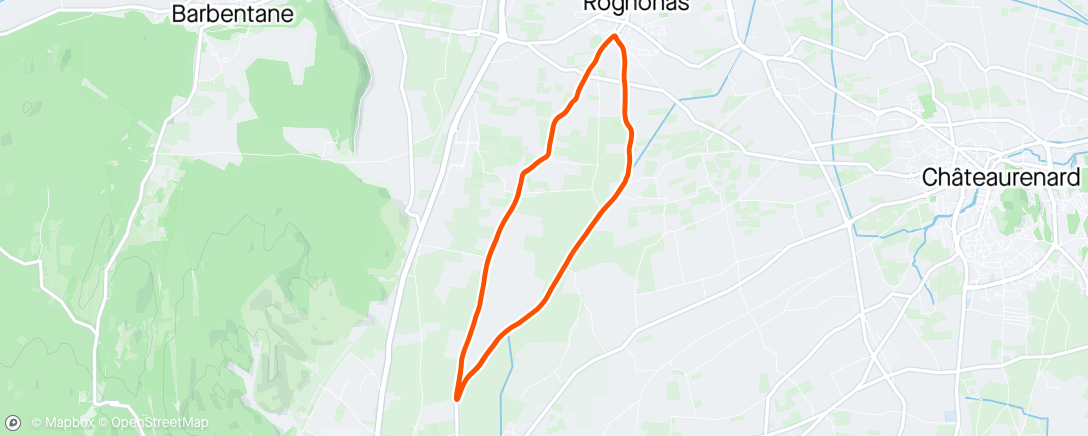 Map of the activity, Course rognonas chute