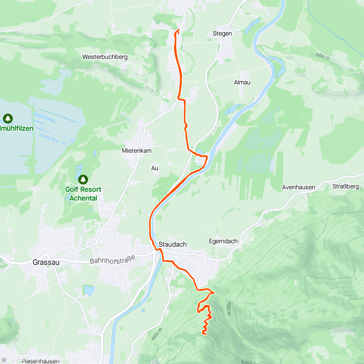 Map of the activity, Schnee 1:0 Henning