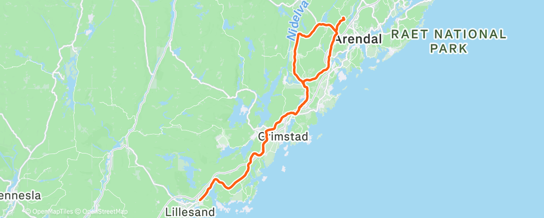 Map of the activity, Lunch Ride