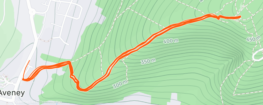 Map of the activity, Trail dans l'après-midi