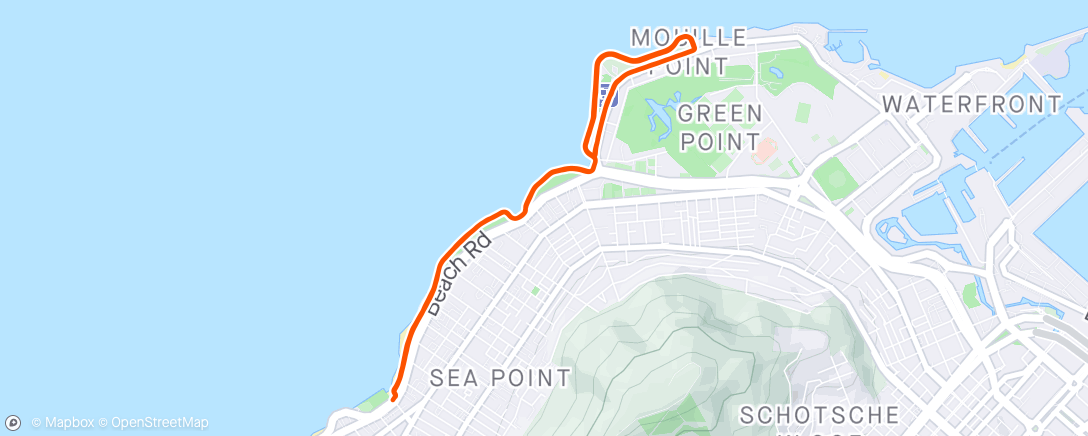 Map of the activity, Fartlek - 10 x 2 min on/off