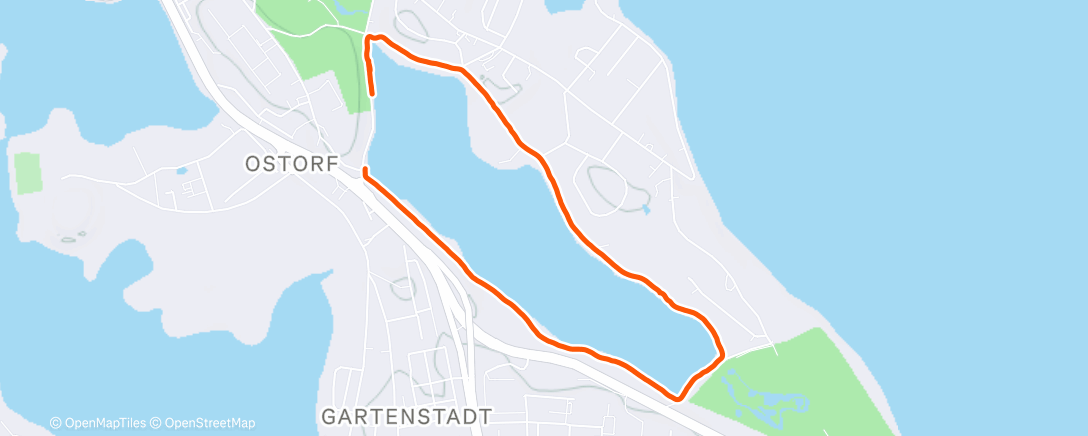 Map of the activity, Lauf am Morgen