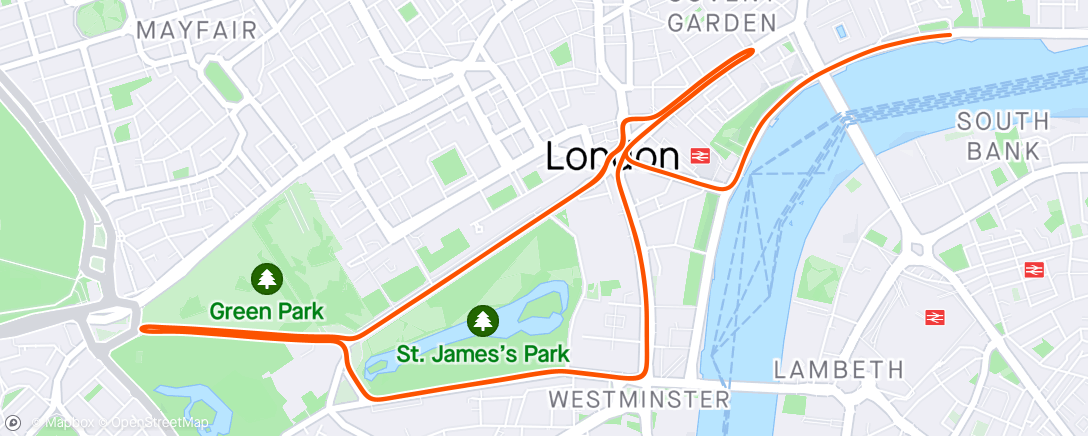Map of the activity, Zwift - Group Ride: DIRT Friday Morning Sprintapalooza v2 (C) on Classique in London