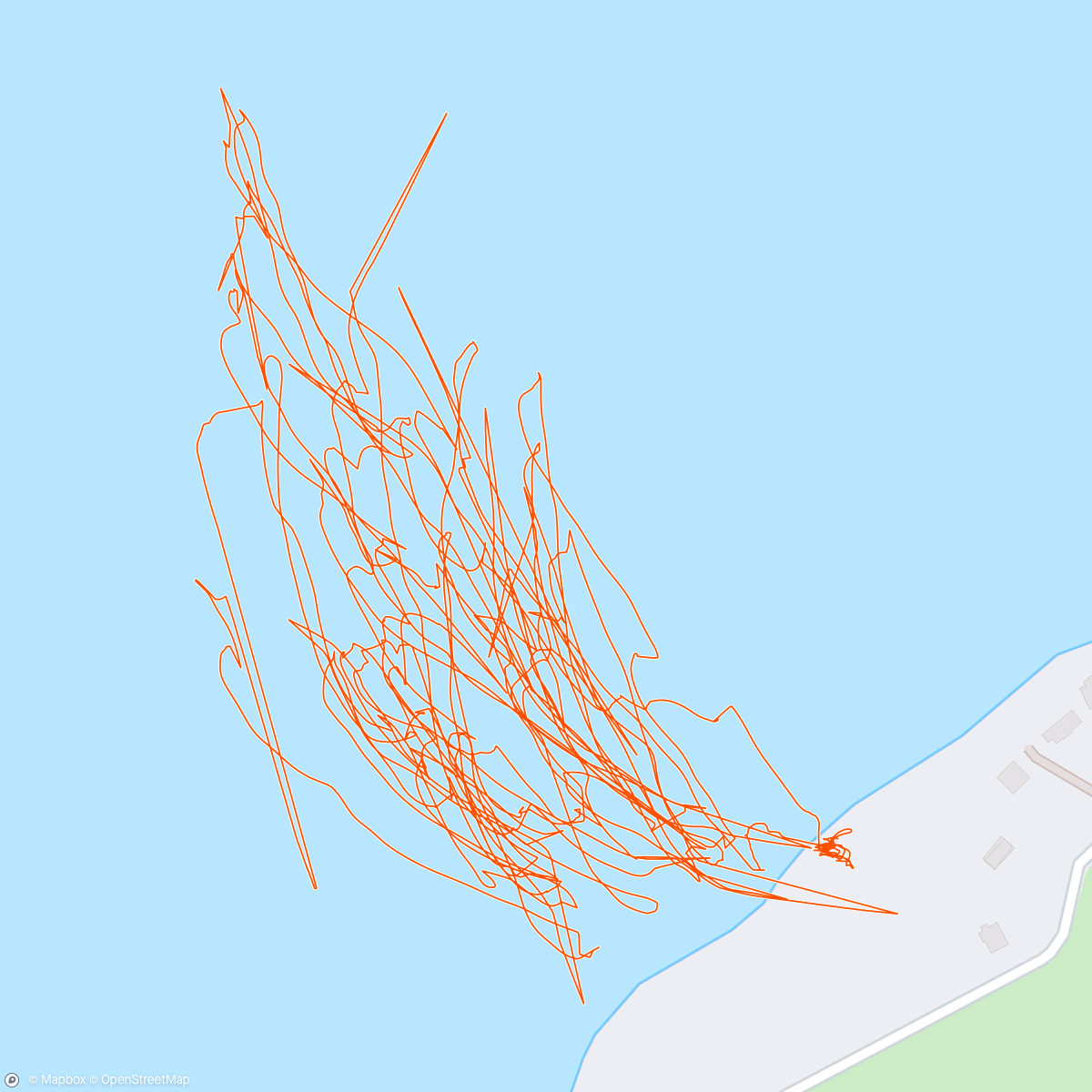 Map of the activity, Surprise wind day. Pretty much a dream to be able to start to hang a the crew