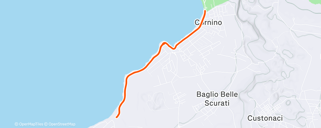 Map of the activity, Camminata pomeridiana