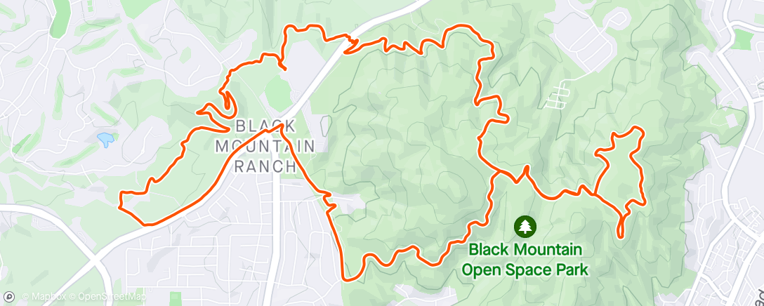 Mapa da atividade, Black Mountain Ranch
