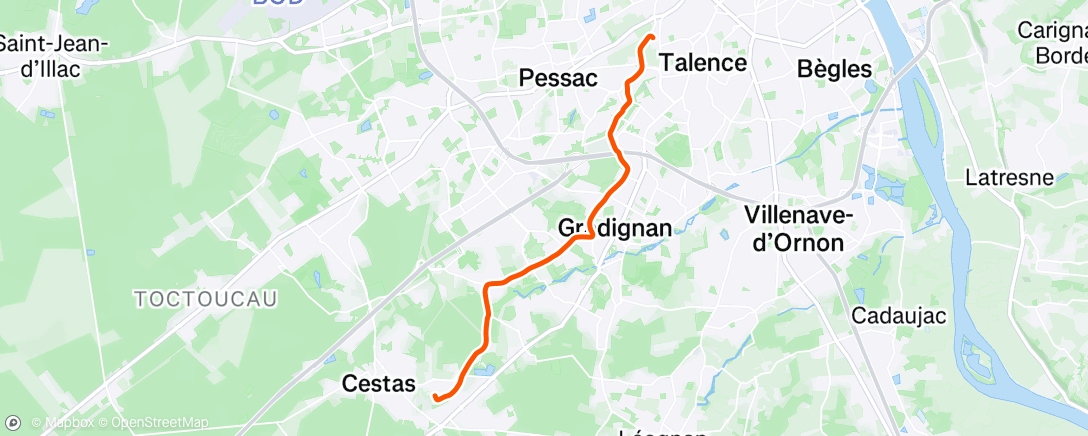 Map of the activity, Morning Ride