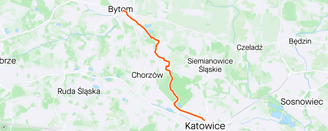 Map of the activity, H—W Ride