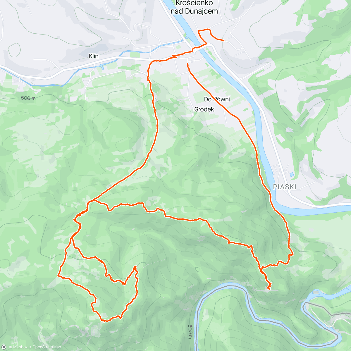 Map of the activity, Trzy Korony & Sokolica