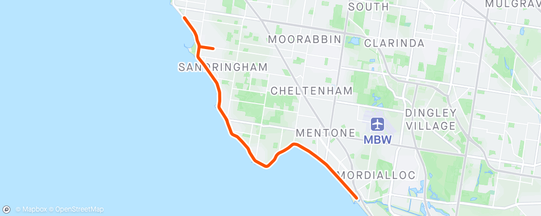 Map of the activity, Morning Ride - Mordi - Brighton - Return with AS
