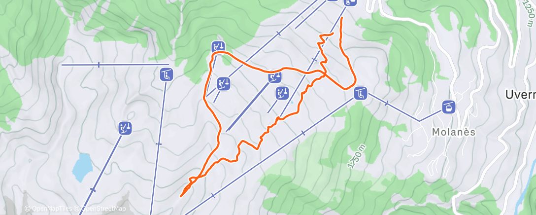 Карта физической активности (Ski rando - Pra Loup)