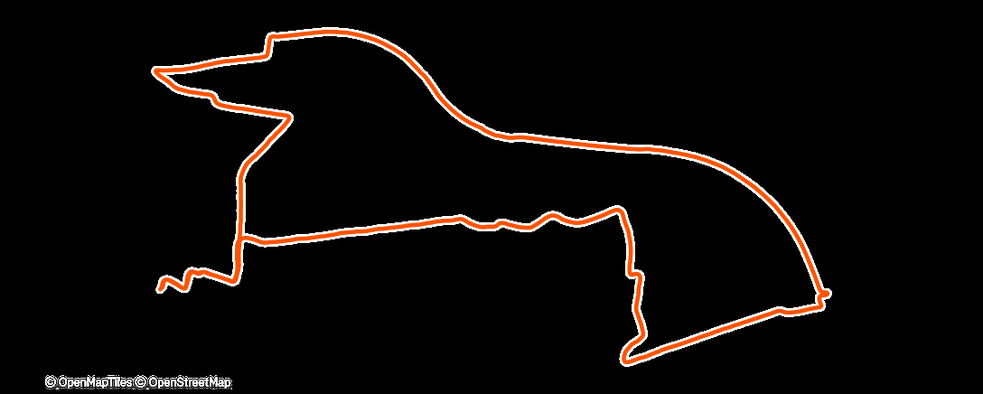 Map of the activity, Afternoon Run