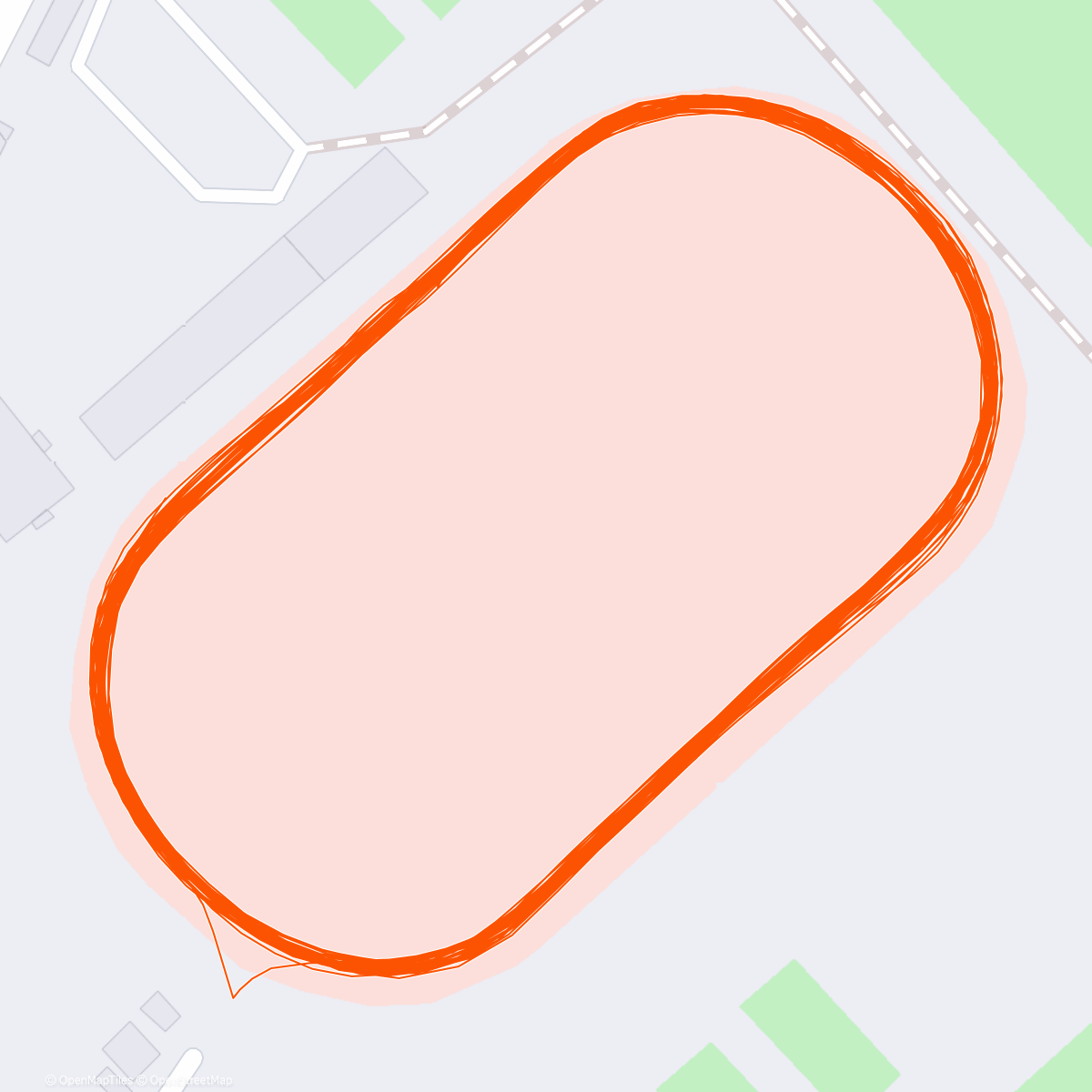 Map of the activity, Course à pied dans l'après-midi